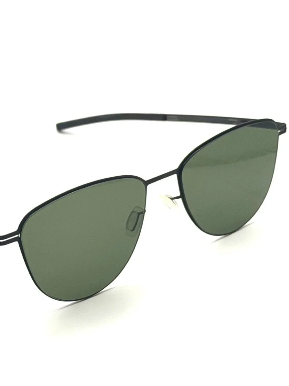 IC! BERLIN PALI-BLACK/GREEN TINTED UNISEX SUNGLASSES 55MM 16 145